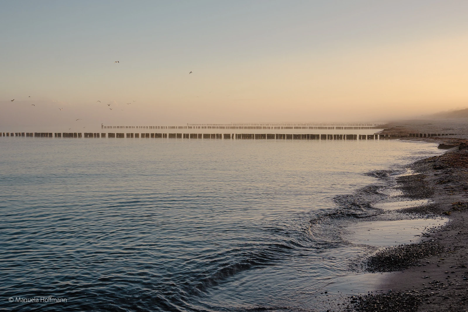 Blick auf die Ostsee im Nebel